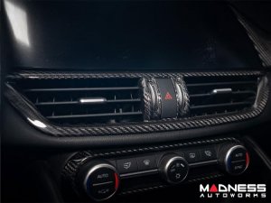 Alfa Romeo Giulia Interior Air Vent Trim - Carbon Fiber - LHD - Pre '20 Models